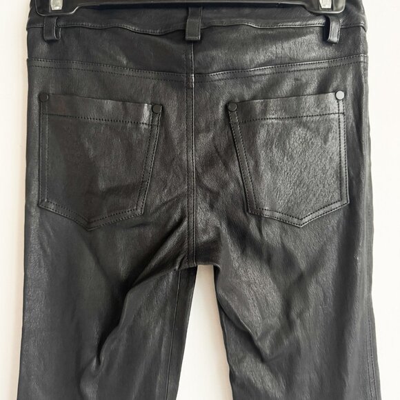 Alice and Olivia Flared Leather Jeans 0 - Picture 5 of 8